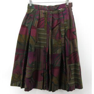 VINTAGE Geiger Skirt 40 Wool Floral Abstract Cottagecore US 10 *